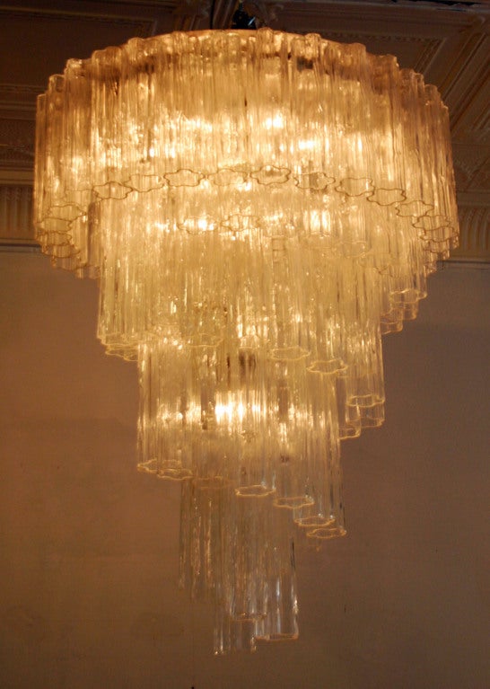 Mid-Century Modern Large Italian Chandelier For Sale