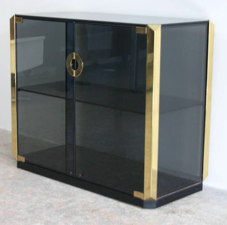 Italian Glass Cabinet In Excellent Condition In Southampton, NY