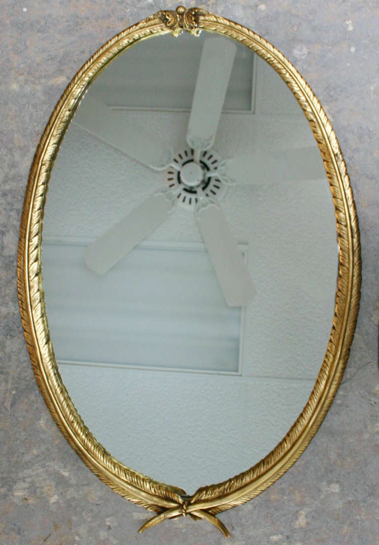 Regency style hand-carved gilt wood mirror by FB Decorative Arts, New York.