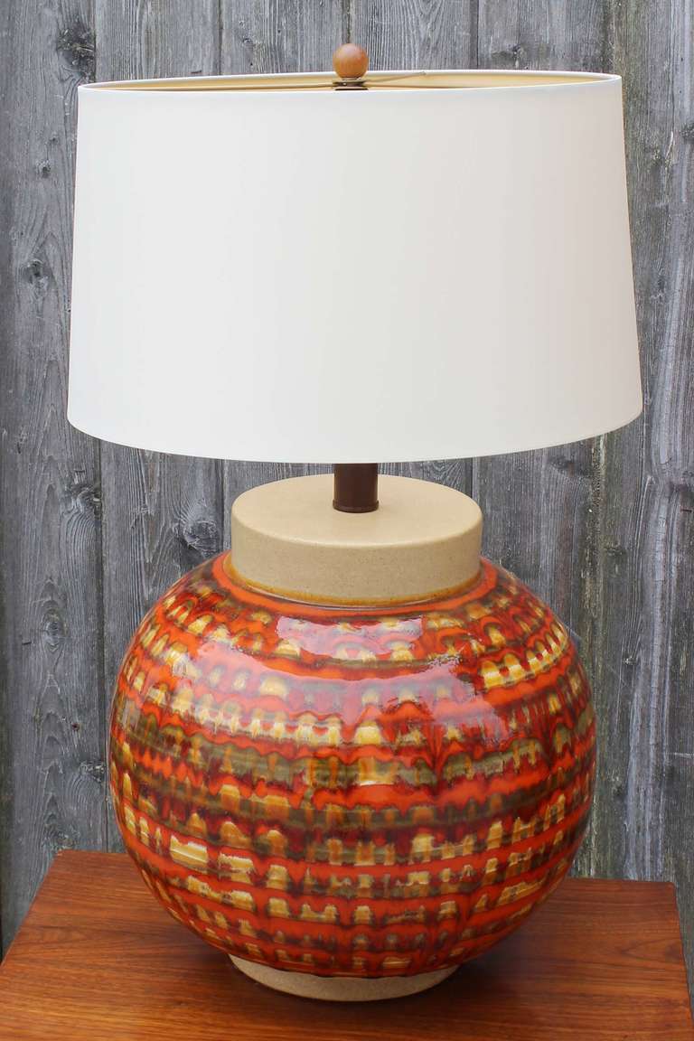 Pair Large Ceramic Lamps