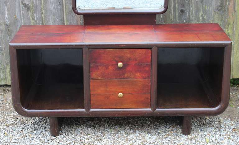 Mid-20th Century Italian Parchment Console For Sale