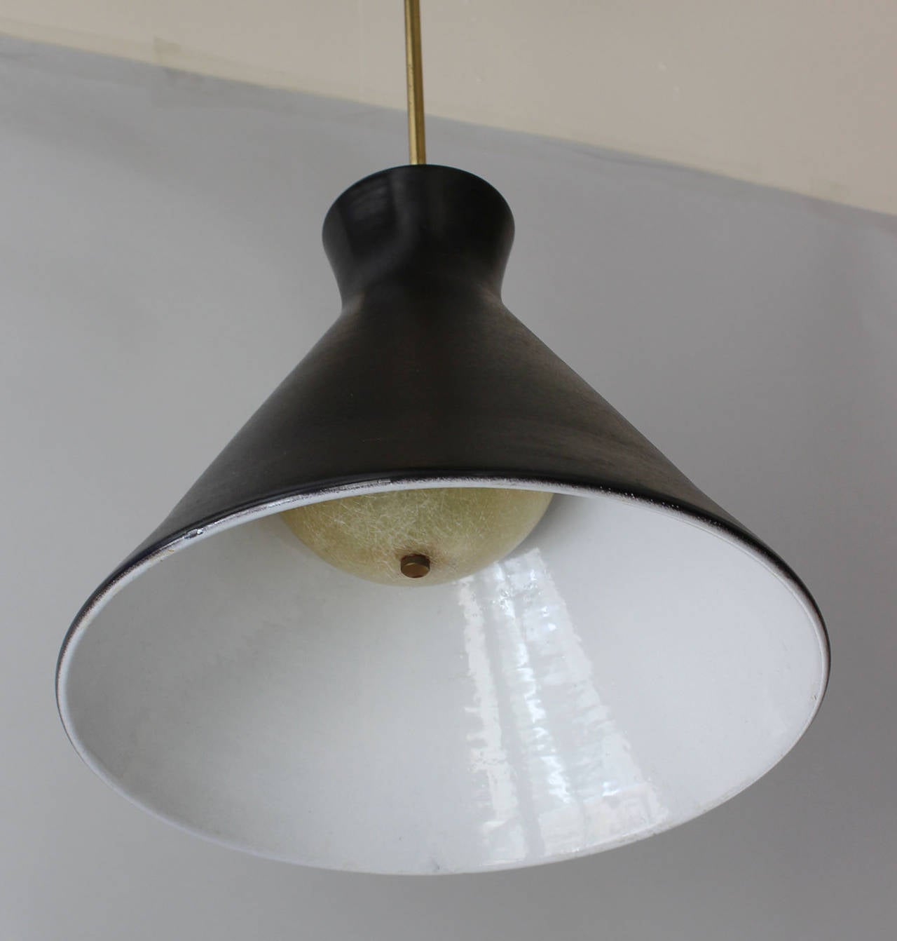 Upsala Ekeby Ceramic Pendant In Excellent Condition In Southampton, NY