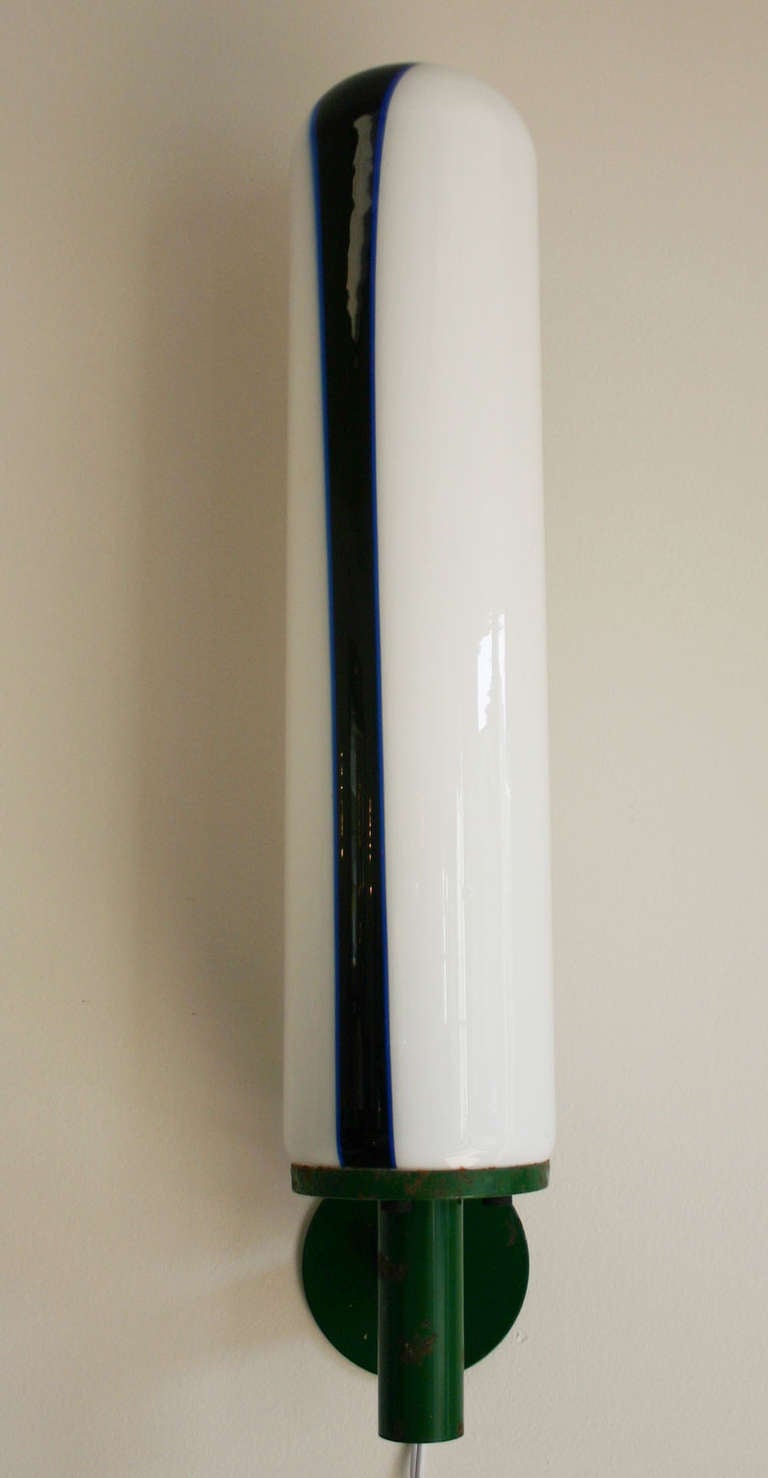 Mid-Century Modern Pair Large Murano Glass Sconces