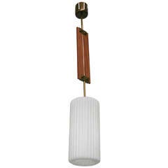 Italian Teak and Brass Pendant 4