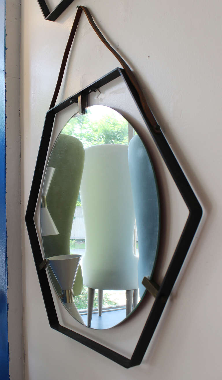 Mid-20th Century Italian Hexagonal Mirrors