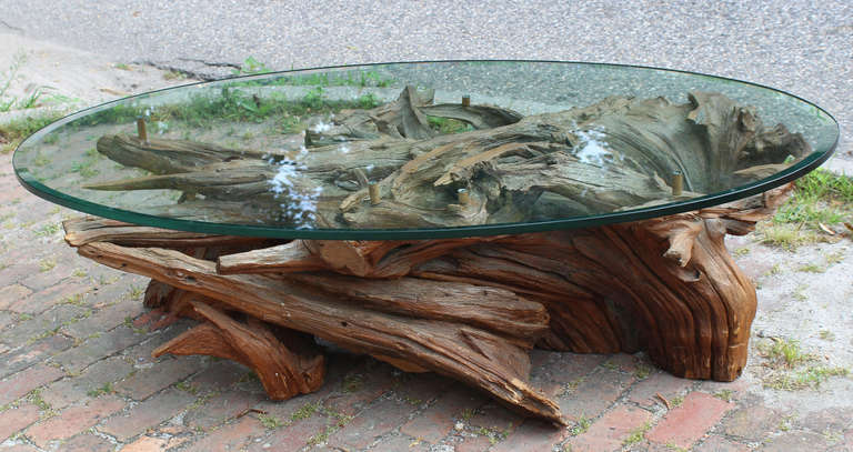 American Large Driftwood Coffee Table