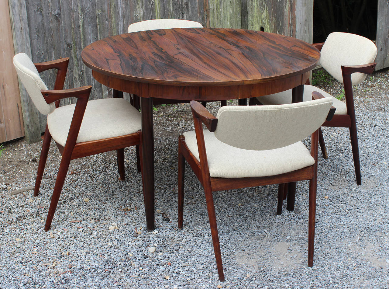 Mid-20th Century Six Kai Kristiansen Rosewood Dining Chairs