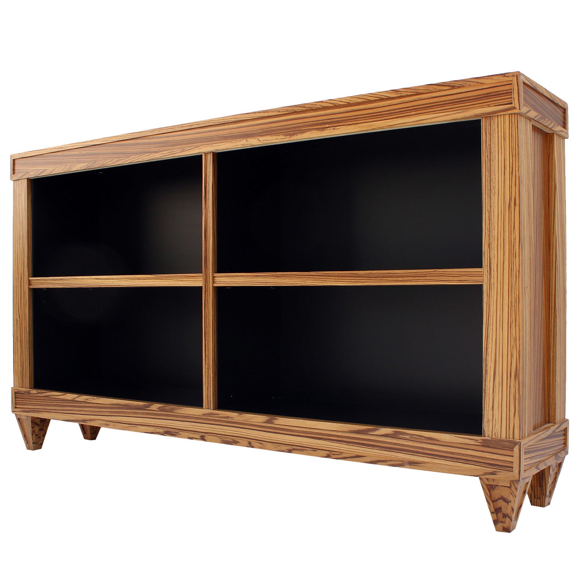 Custom Zebrawood Bookcases For Sale