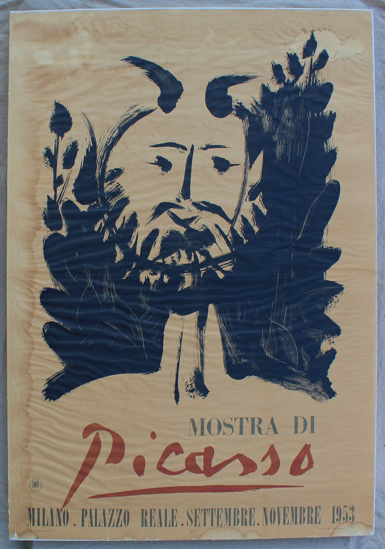 Mid-Century Modern Mostra di Picasso, 1953 Large Poster
