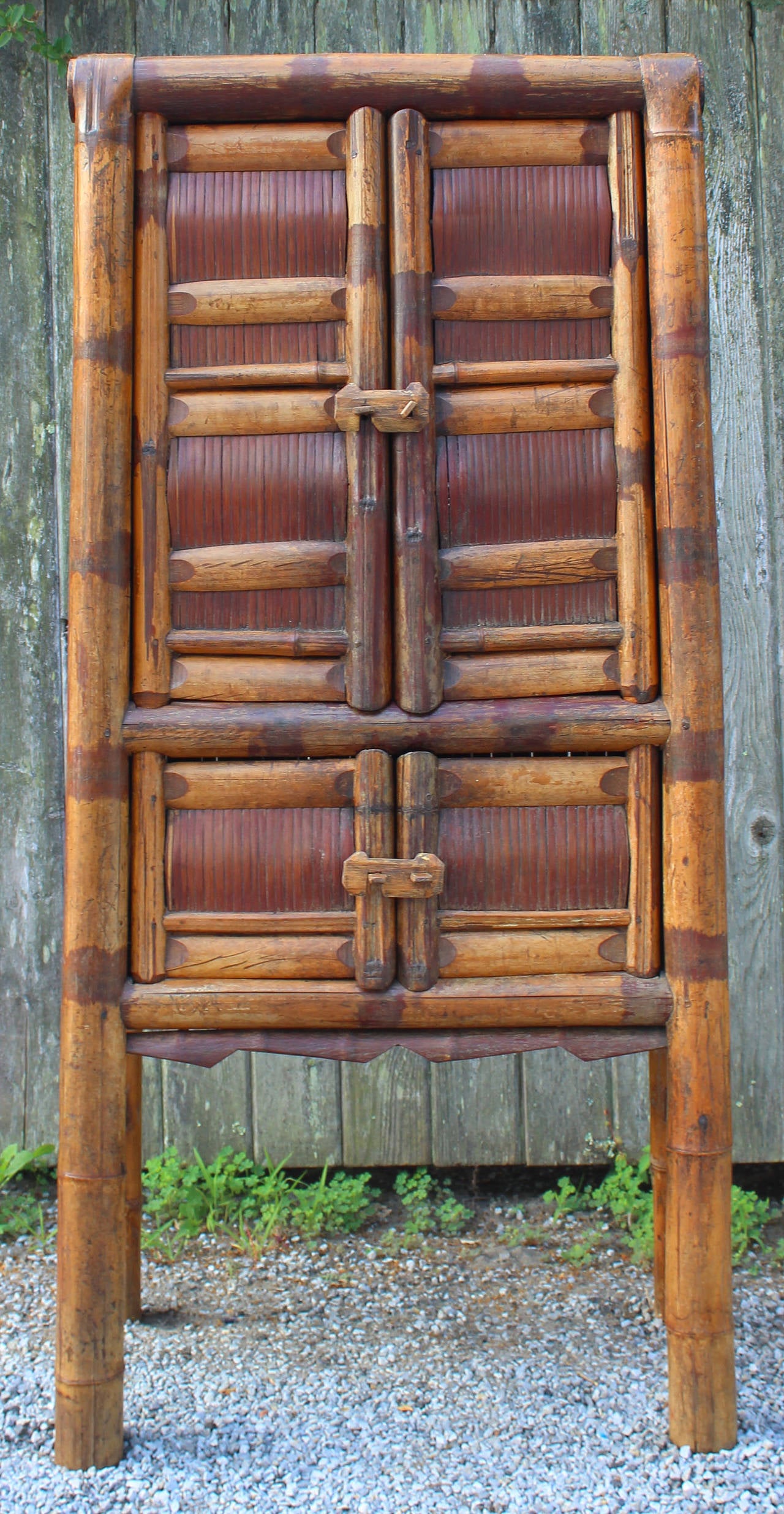 Chinoiserie Bamboo Cabinet For Sale