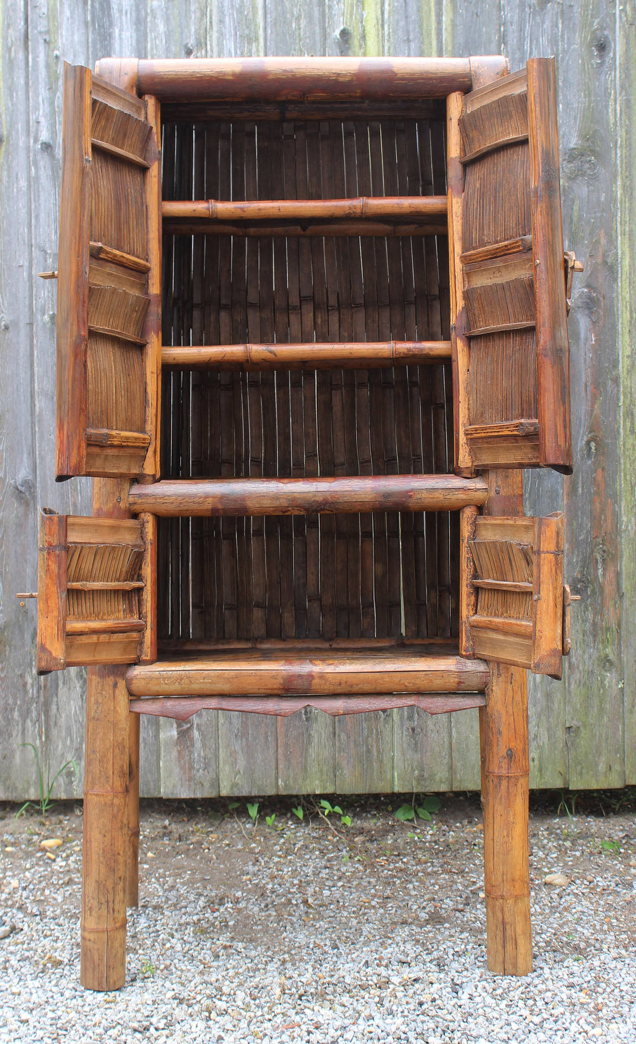 Early 20th Century Bamboo Cabinet For Sale