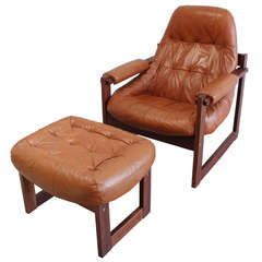 Percival Lafer Chair and Ottoman