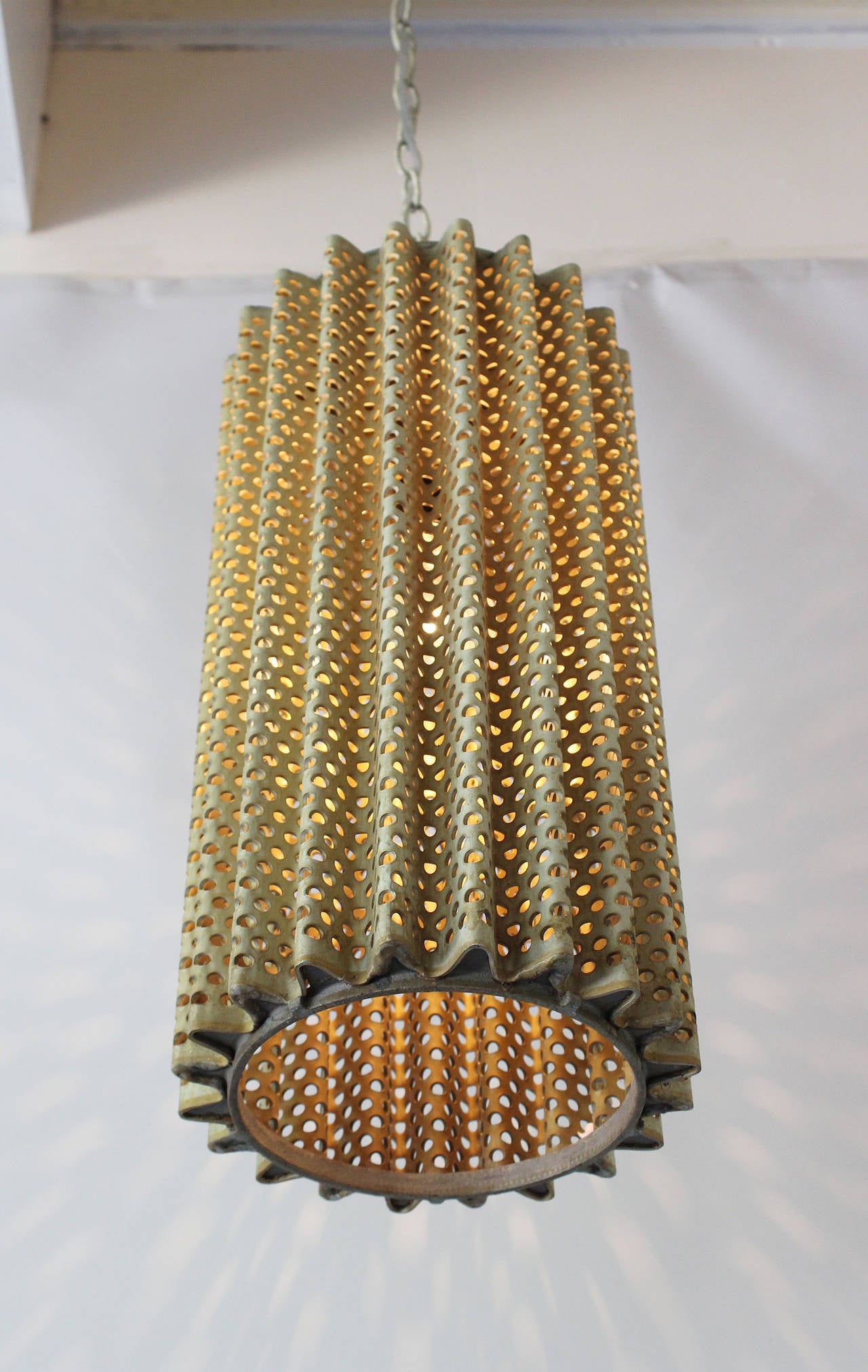 Mid-20th Century Pair of Perforated Pendants