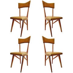 Set of Four Highback Italian Dining Chairs 7