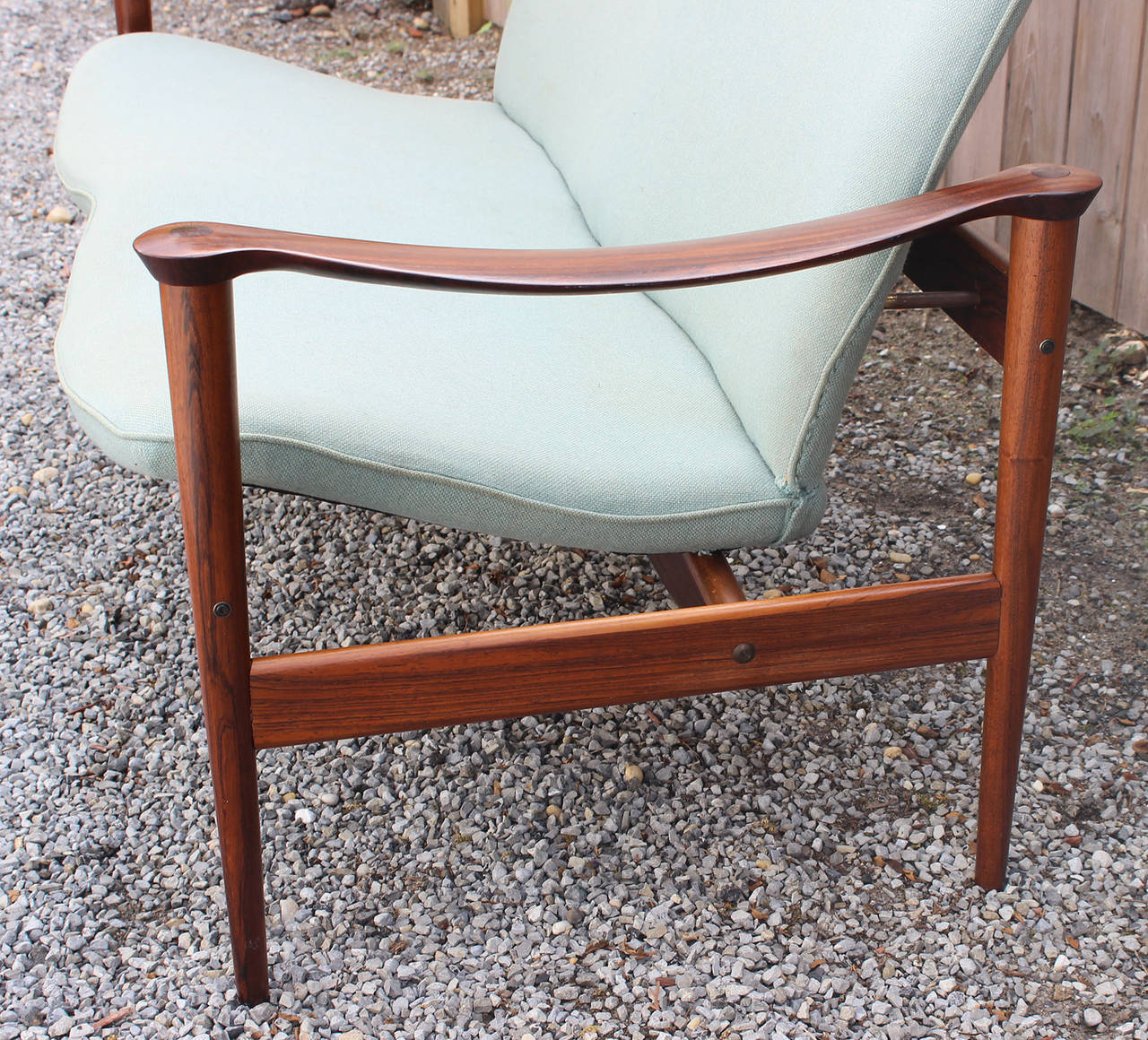 Fredrik Kayser Rosewood Settee In Excellent Condition In Southampton, NY