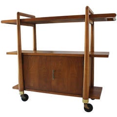 Walnut Bar Cart