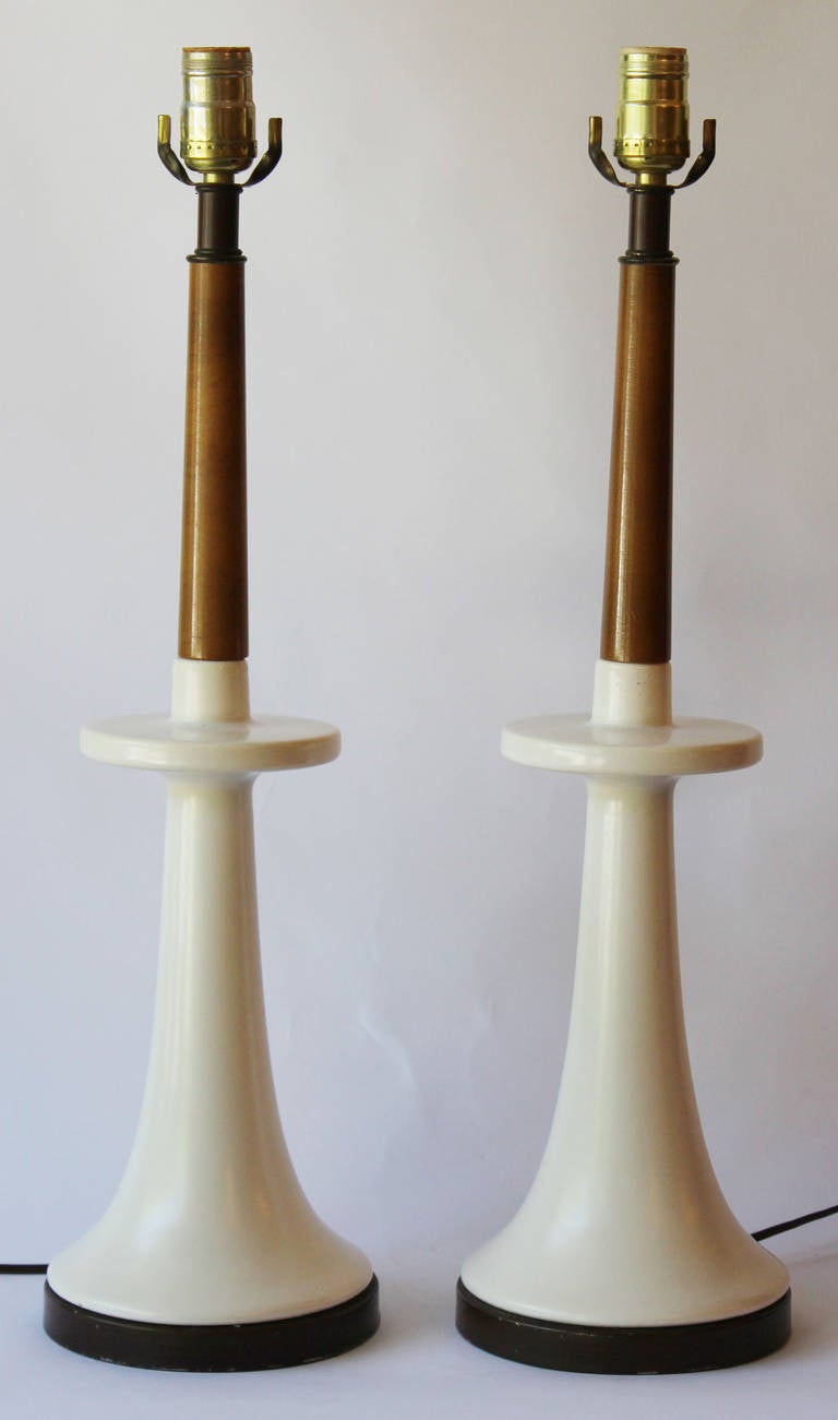 American Pair Candlestick Lamps
