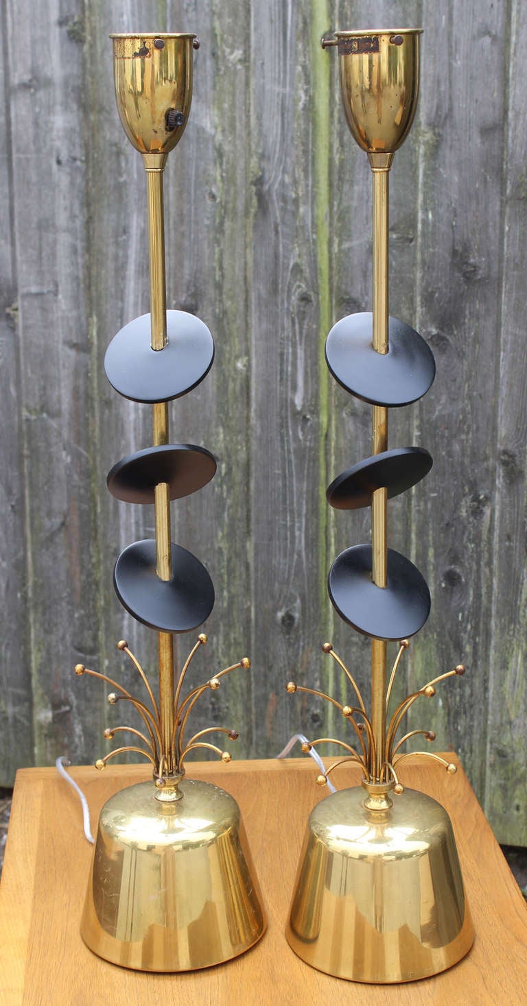 Mid-Century Modern Pair Rembrandt Lamps