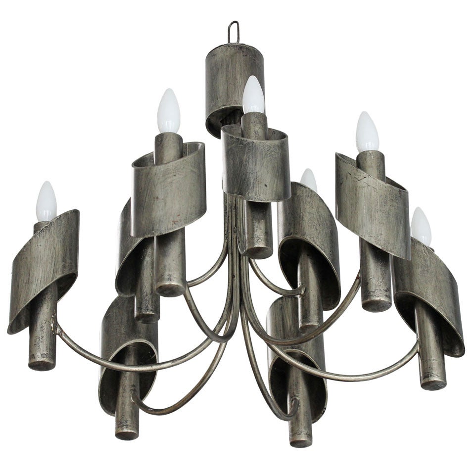 Fantoni Brutalist Chandelier For Sale