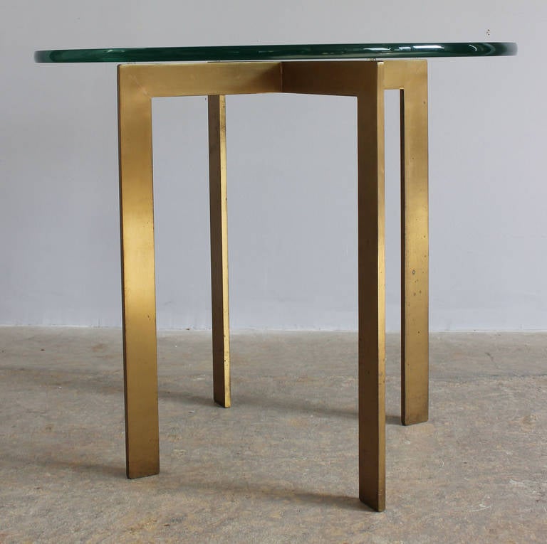 Mid-Century Modern Bronze Base Occasional Table