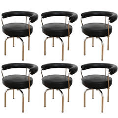 Set of Six LC7 Jeanneret, Perriand, LeCorbusier Chairs