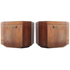 Pair Octagonal End Tables