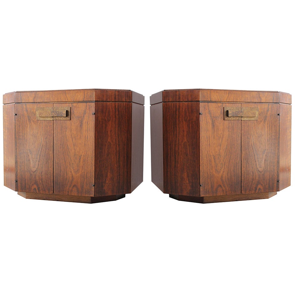 Pair Octagonal End Tables