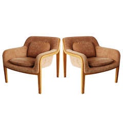 Pair Knoll Bentwood Armchairs