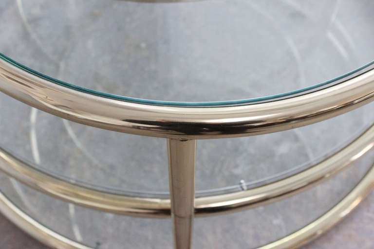 Late 20th Century Four-Tier Swivel Coffee Table