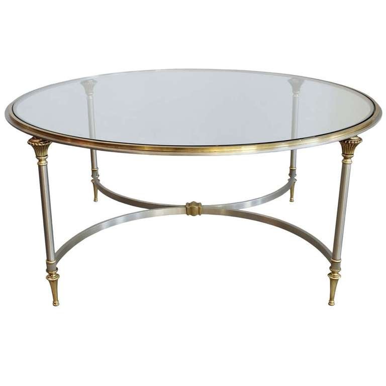 Regency Dual Metal Coffee Table For Sale at 1stdibs