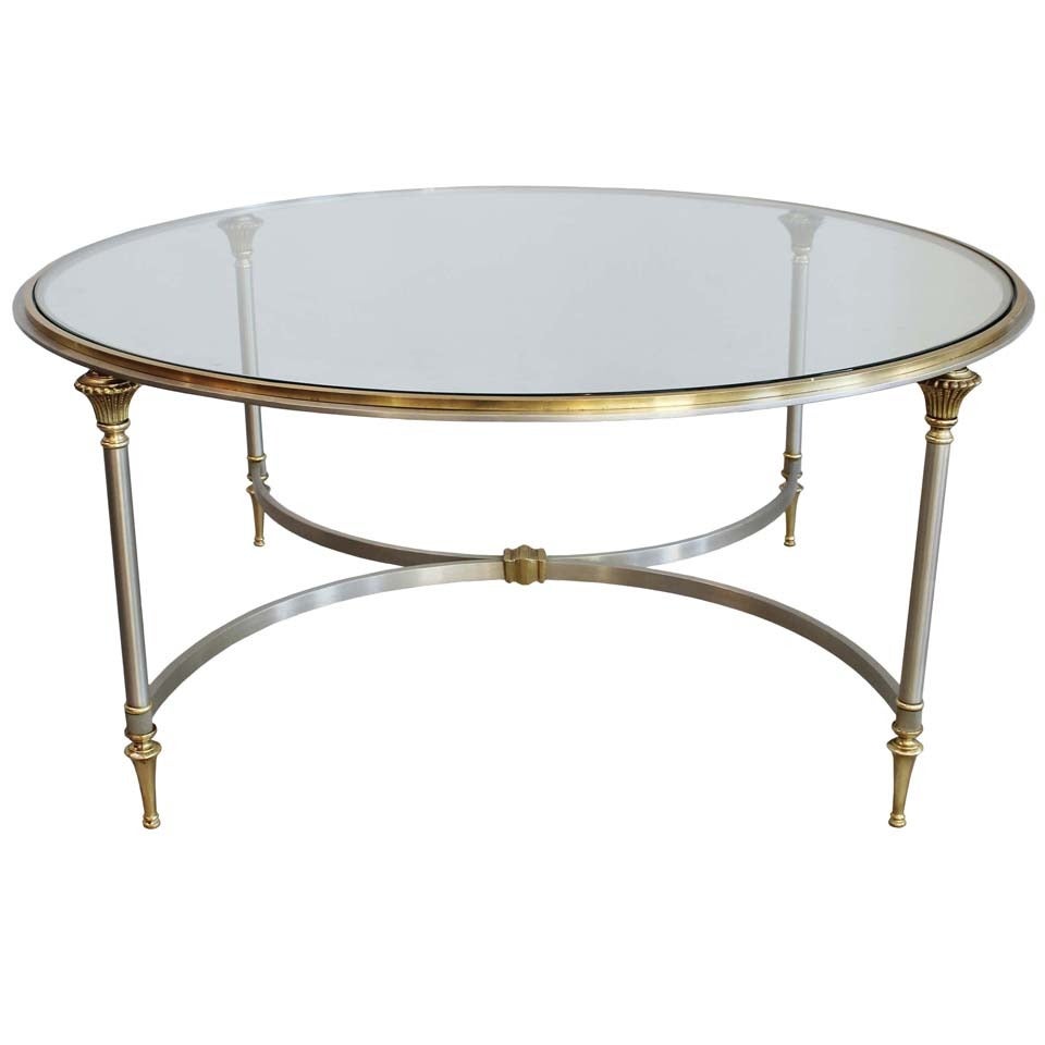 Regency Dual Metal Coffee Table For Sale