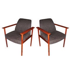 Pair of Rosewood Armchairs