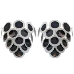 Pair Vistosi Disk Sconces