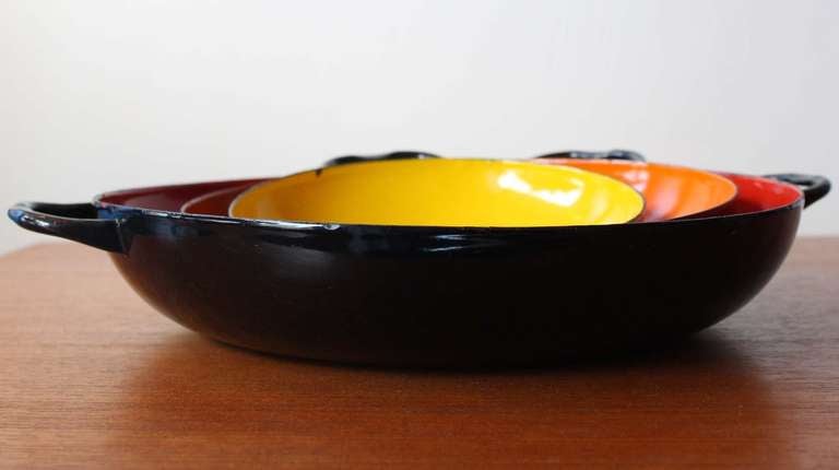 Polish Enamelware Nested Bowls For Sale