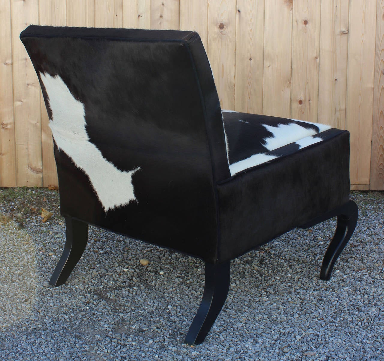 Pair of Pony Slipper Chairs In Excellent Condition For Sale In Southampton, NY