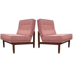Pair Knoll Slipper Chairs