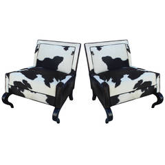 Pair of Pony Slipper Chairs