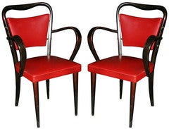 Pair Italian Bentwood Armchairs