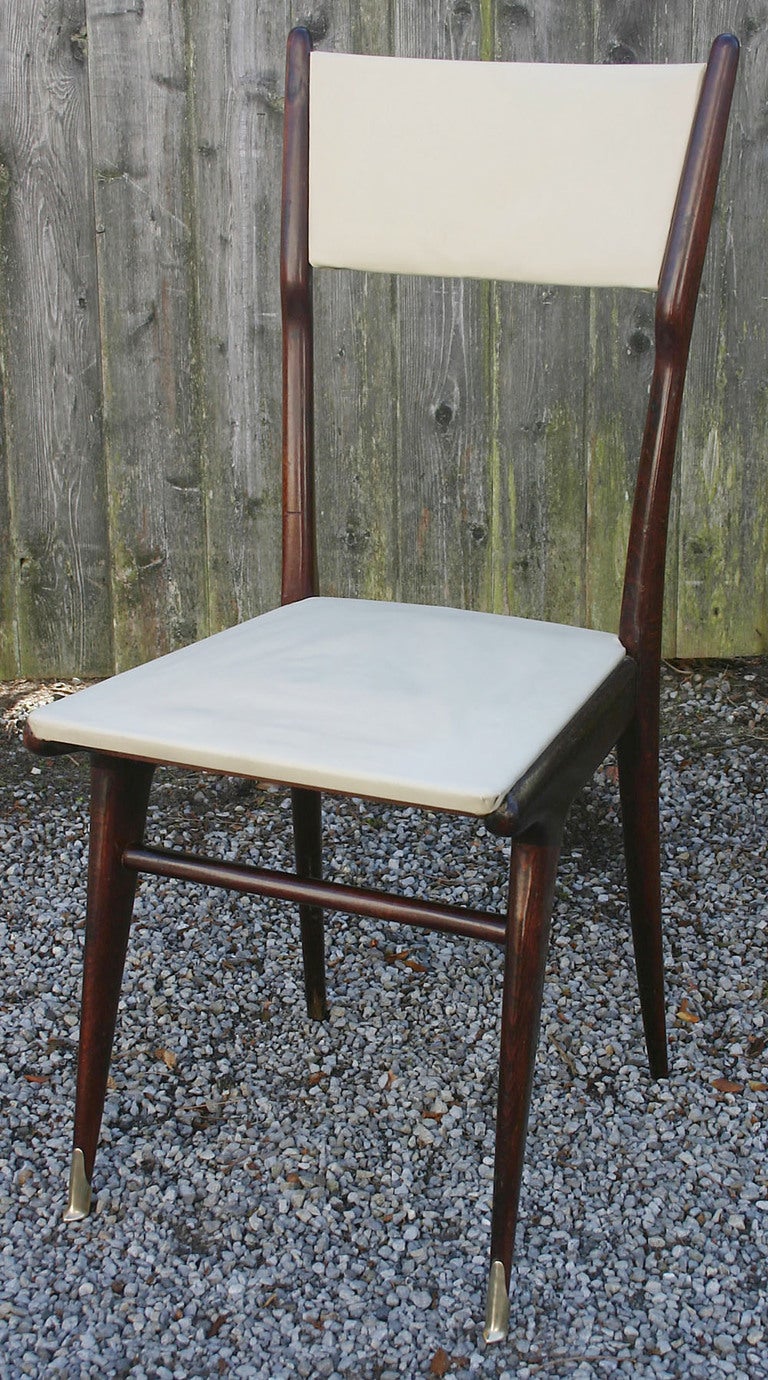 Mid-Century Modern Six Carlo di Carli Style Dining Chairs For Sale