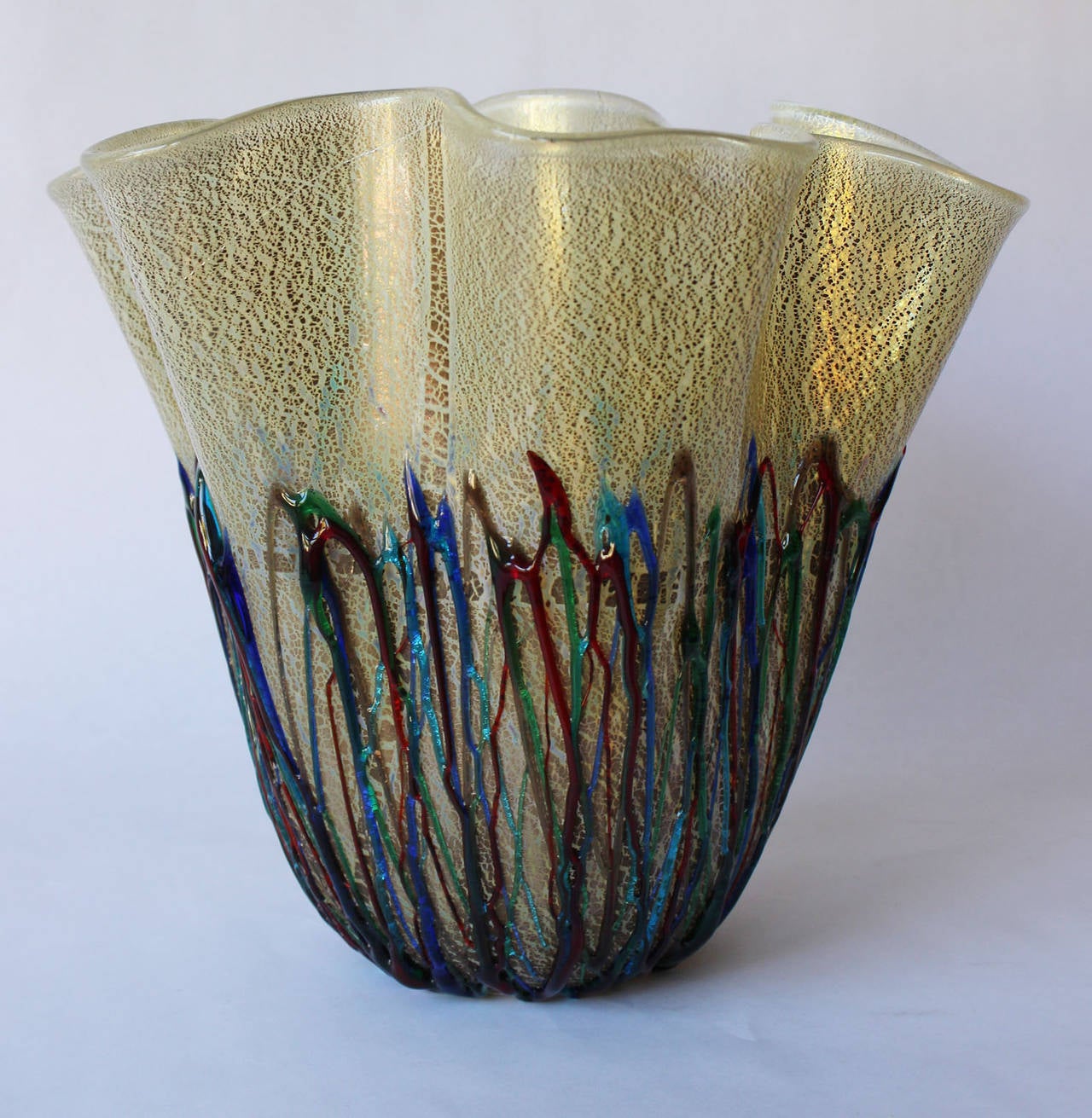 Mid-Century Modern Murano Handkerchief Vase