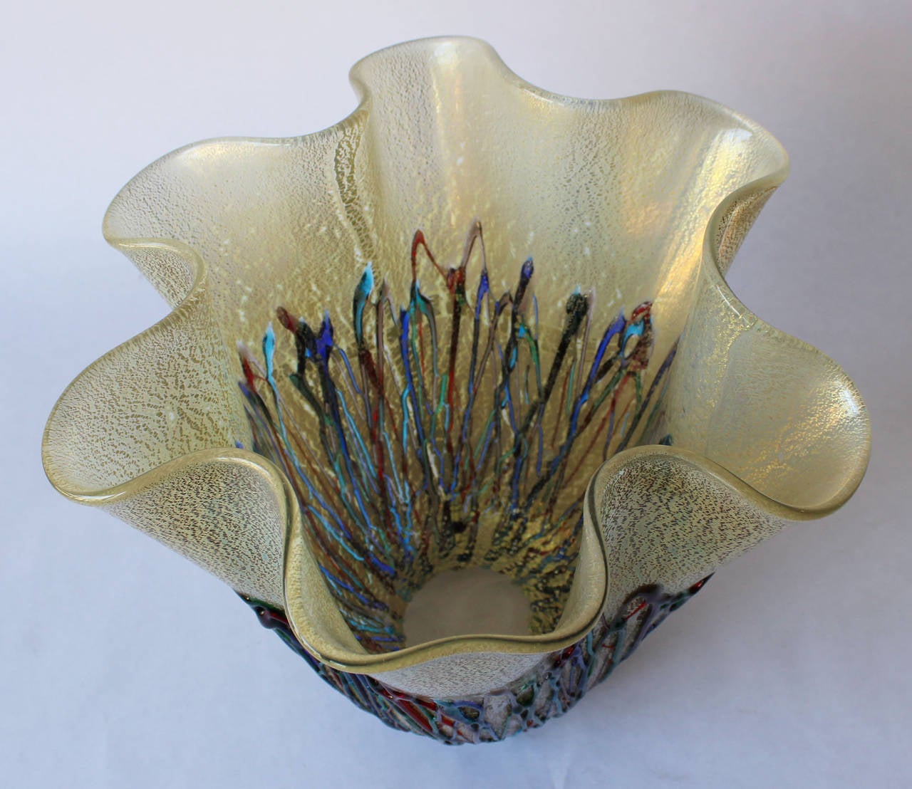 Italian Murano Handkerchief Vase