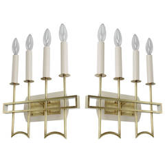 Pair of Italian Solid Brass Sconces 9
