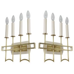 Pair of Italian Solid Brass Sconces
