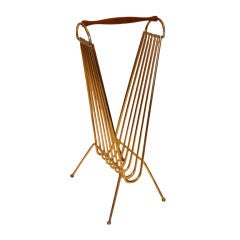 Wired Brass Magazine Rack