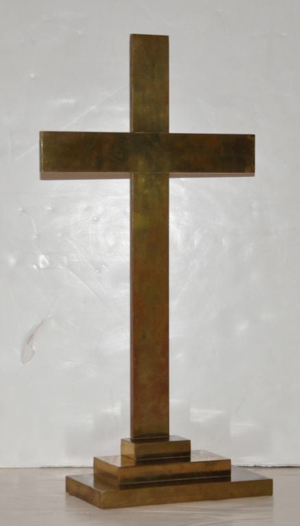 Solid brass crucifix.