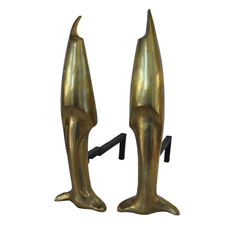Bronze Andirons - Pierre Legrain Attrib.