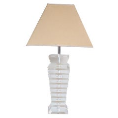 Stacked Lucite Lamp