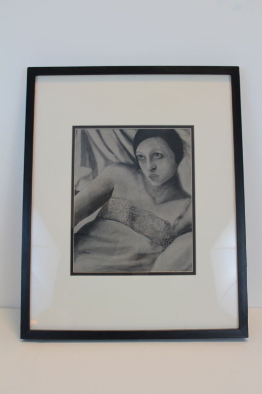 Charcoal Drawing - Tamara De Lempicka