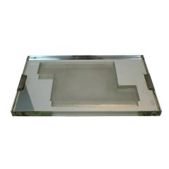 Large Glass And Mirrored Tray - Jean Luce