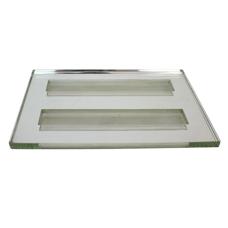 Acid-Etched Mirror Tray - Jean Luce